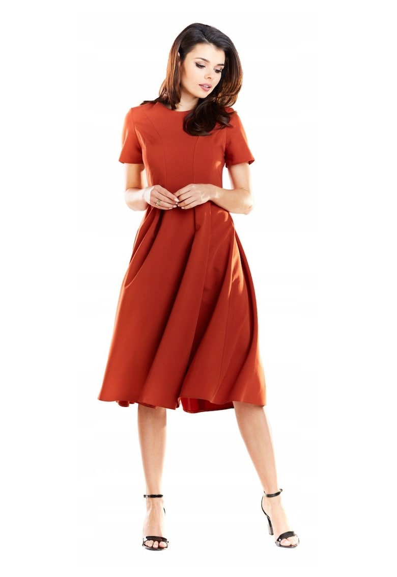 Rochie dama - Poliester - Caramiziu - A253