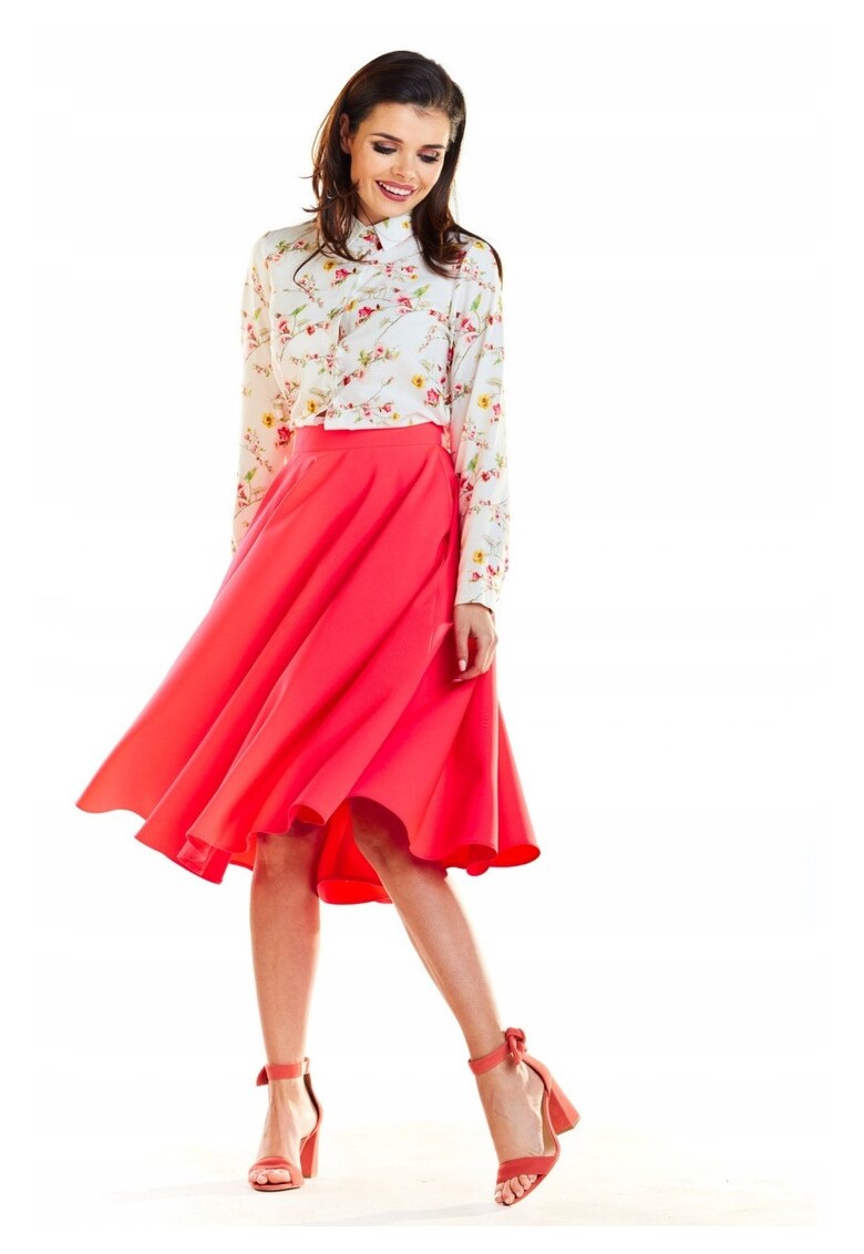 Fusta A256 pentru dama Poliester - Rosu