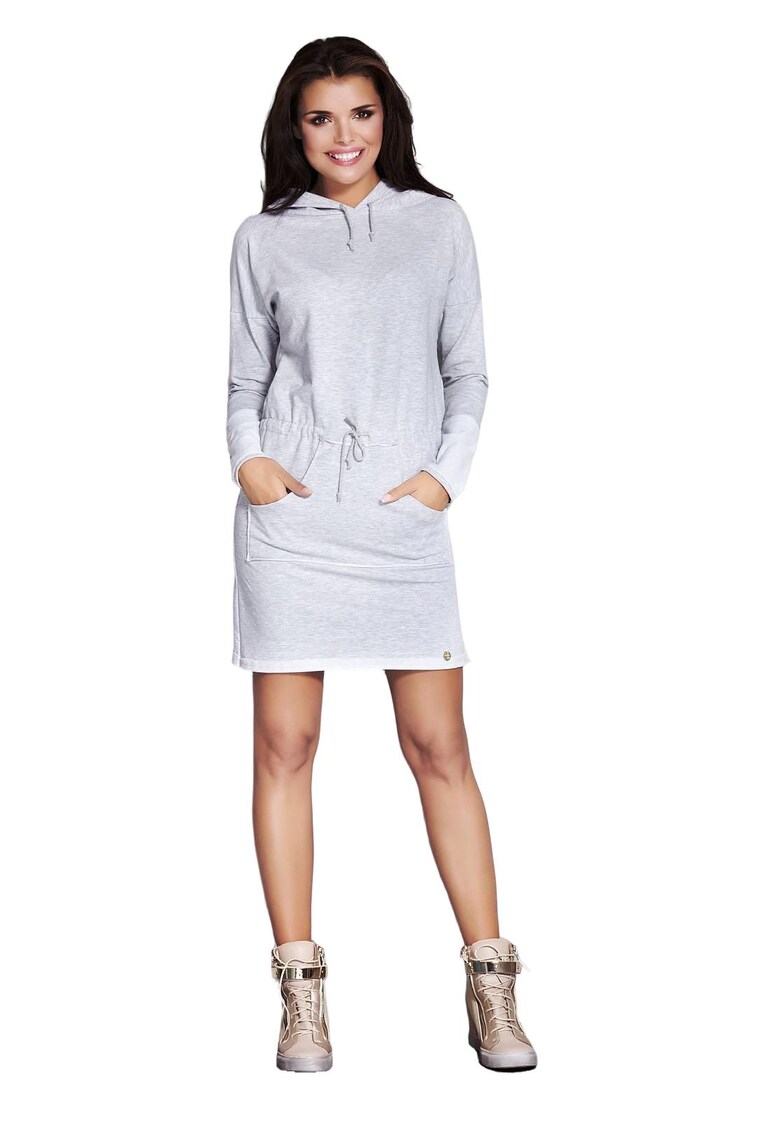 Rochie dama - Bumbac - Gri - M023