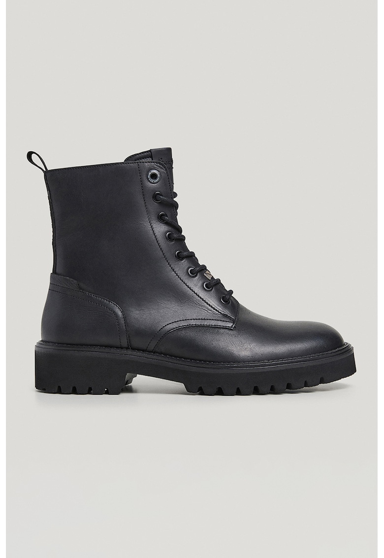 Cizme de piele cu sireturi