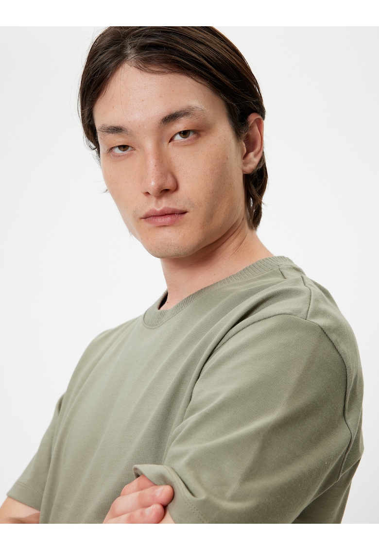 Tricou din bumbac cu decolteu rotund