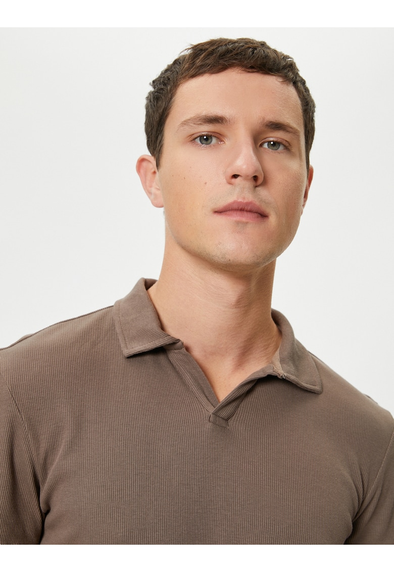 Tricou polo slim fit - Maro