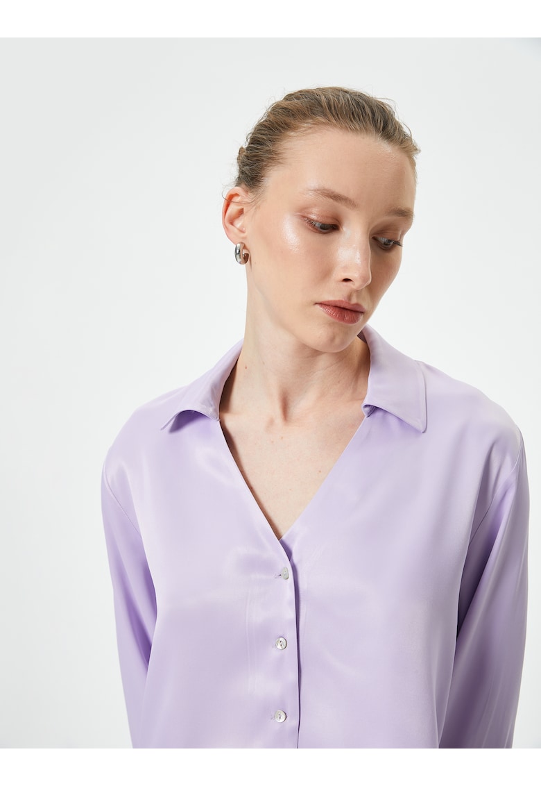 Camasa crop cu maneci lungi