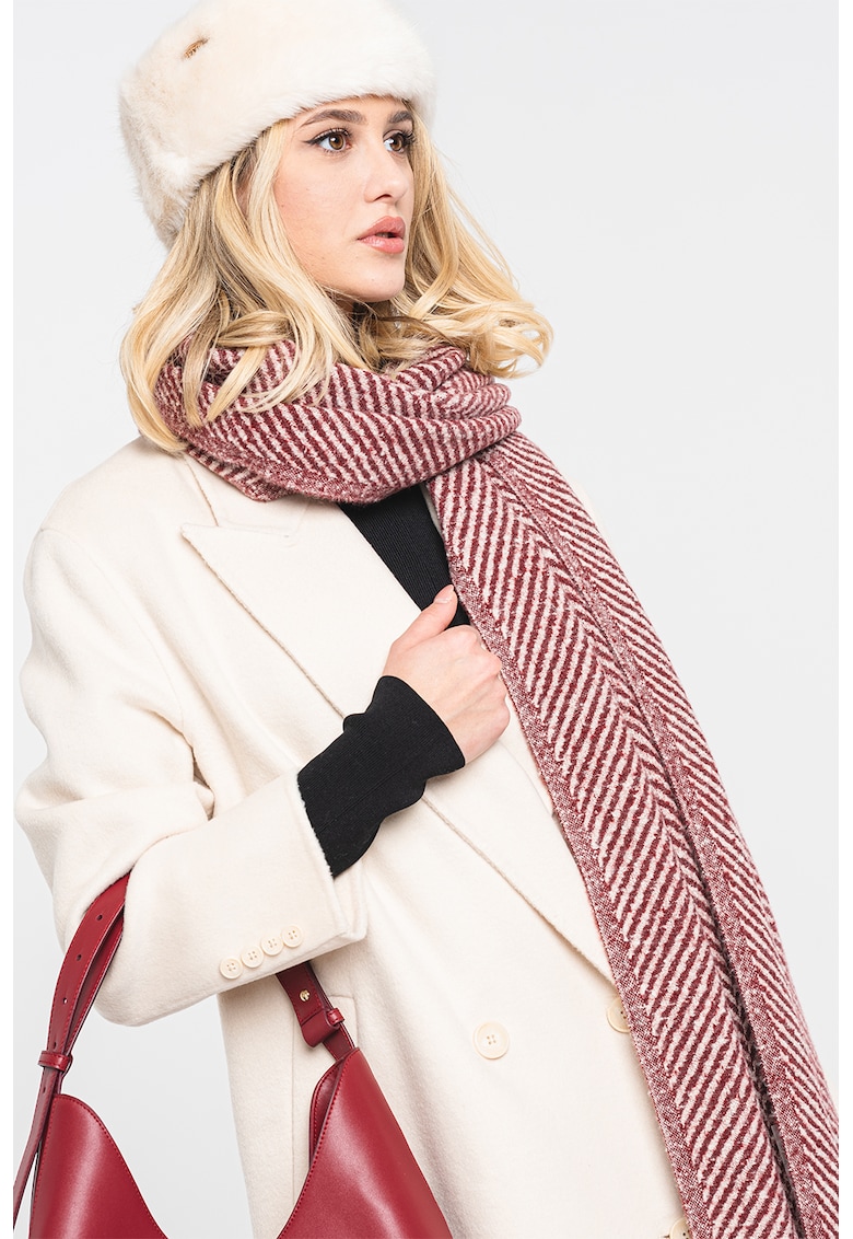 Palton din amestec de lana cu doua randuri de nasturi