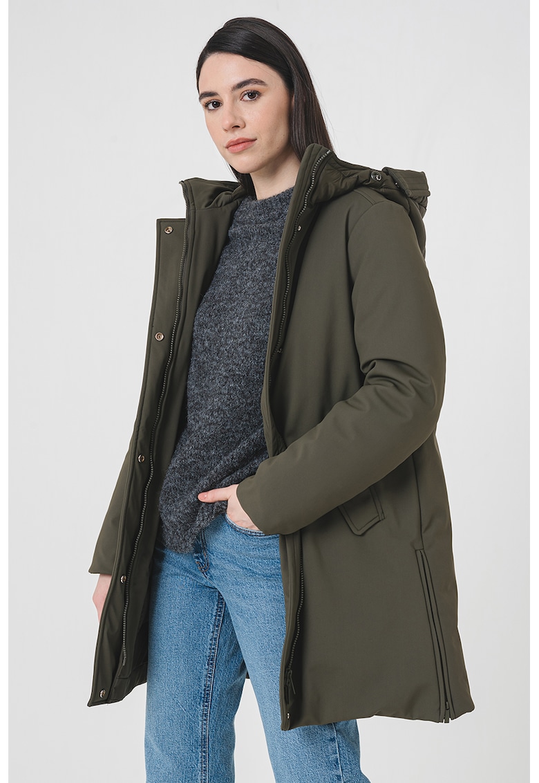 Geaca cu slituri laterale cu fermoar