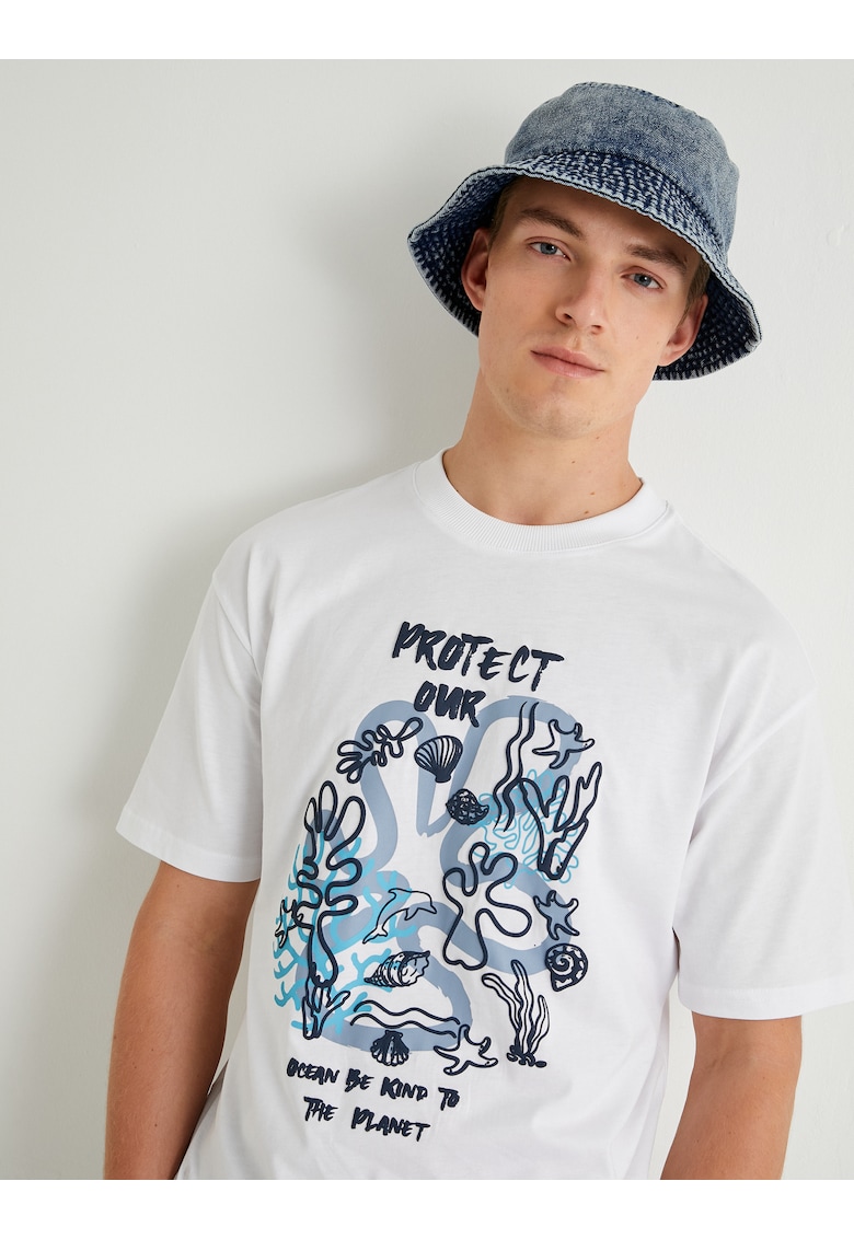 Tricou din bumbac cu imprimeu grafic