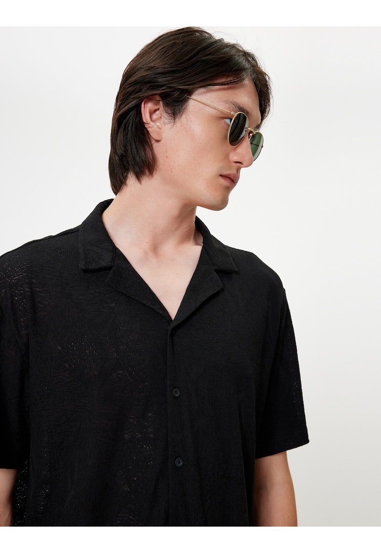 Camasa cu model uni si maneci scurte