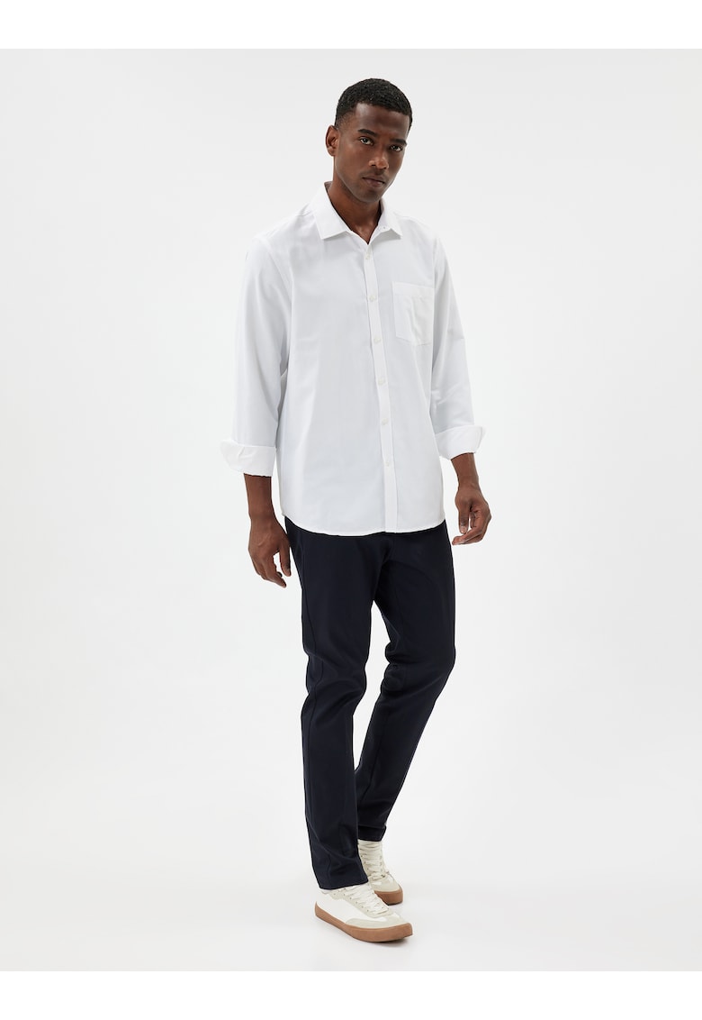 Pantaloni slim fit chino - Bleumarin