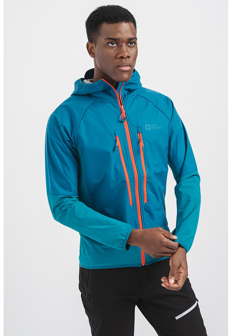 Jacheta cu gluga si buzunare cu fermoar pentru schi