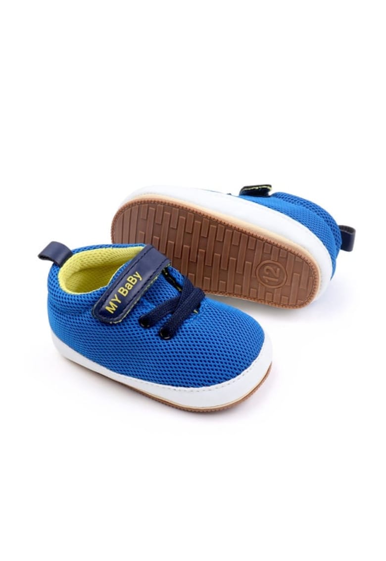 Pantofiori Sport Casual - Textil - Baieti - Siret - Velcro - Albastru - Albastru