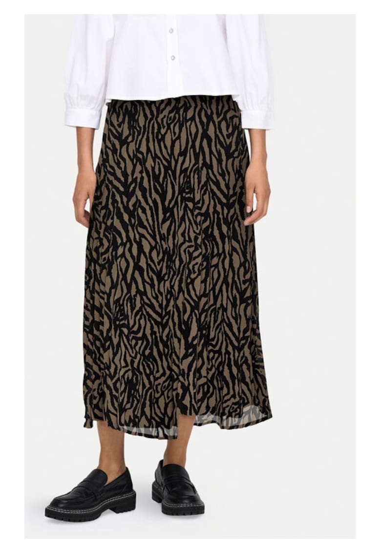 Fusta midi Star 15333699 Gri Regular Fit - Poliester