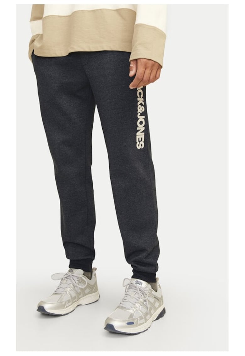 Jack&Jones Pantaloni trening Gordon 12258477 Negru Regular Fit - Bumbac