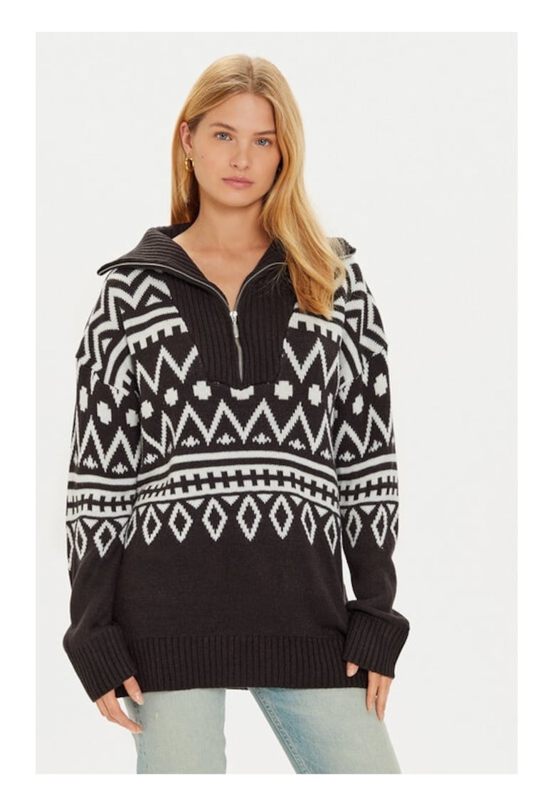 Pulover LK-230NAVHO Negru Regular Fit - Acril