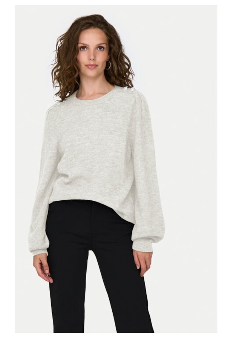 Pulover Elanora 15328345 Ecru Regular Fit - Acril