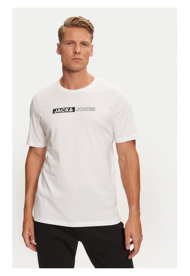 Jack&Jones Tricou Corp 12233999 Alb Standard Fit - Bumbac