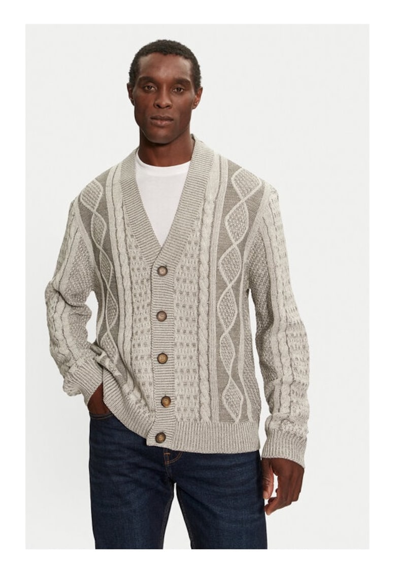 Cardigan MK-248ASHBERY Gri Regular Fit - Acril