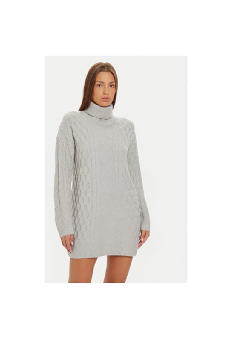 Rochie tricotata LKD-248SINBYA Gri Regular Fit - Acril