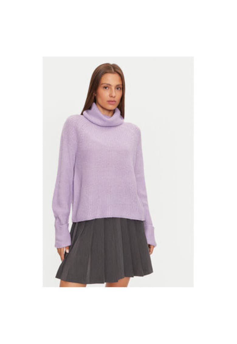 Bluza cu gat LK-230WERBURGHS Violet Loose Fit - Acril