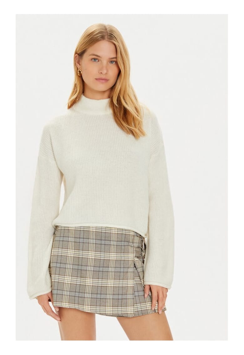 Bluza cu gat LK-230EAGLE Ecru Regular Fit - Acril