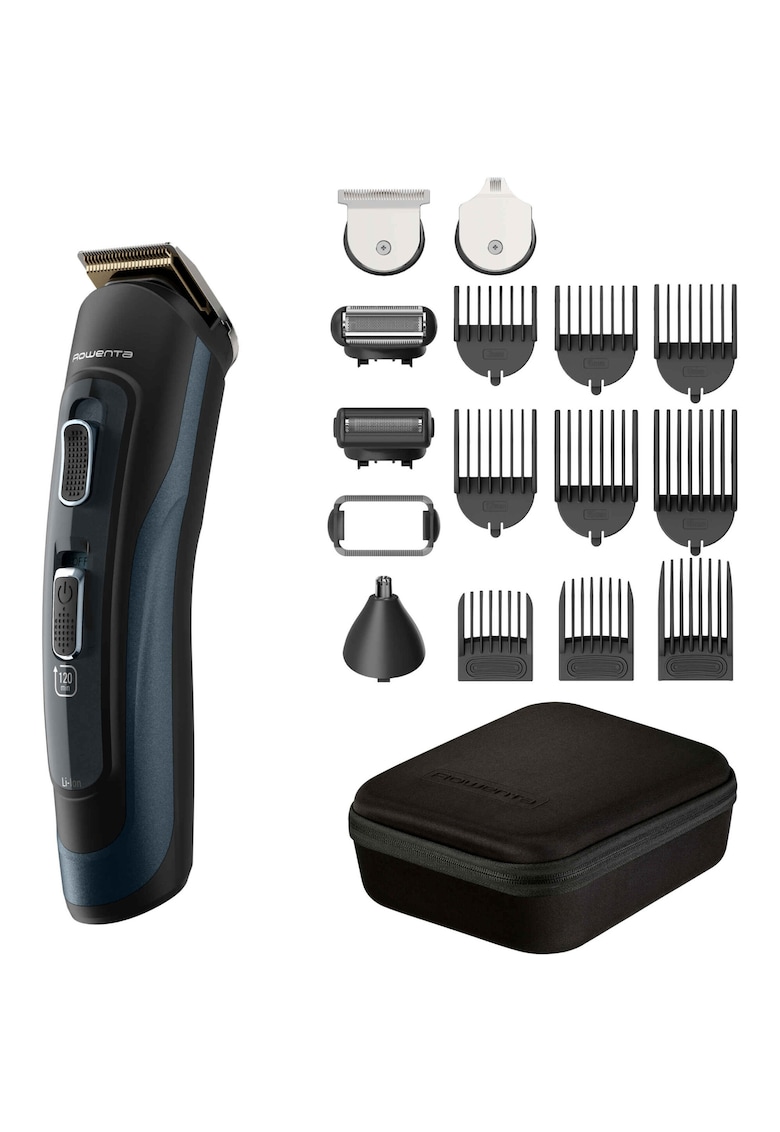 Aparat de tuns parul si barba Selectium 17 in 1 - autonomie 120 min - 9 piepteni - accesoriu ras barba si parul corporal - lama de precizie pentru barba - accesoriu nas&urechi - husa - wet&dry -