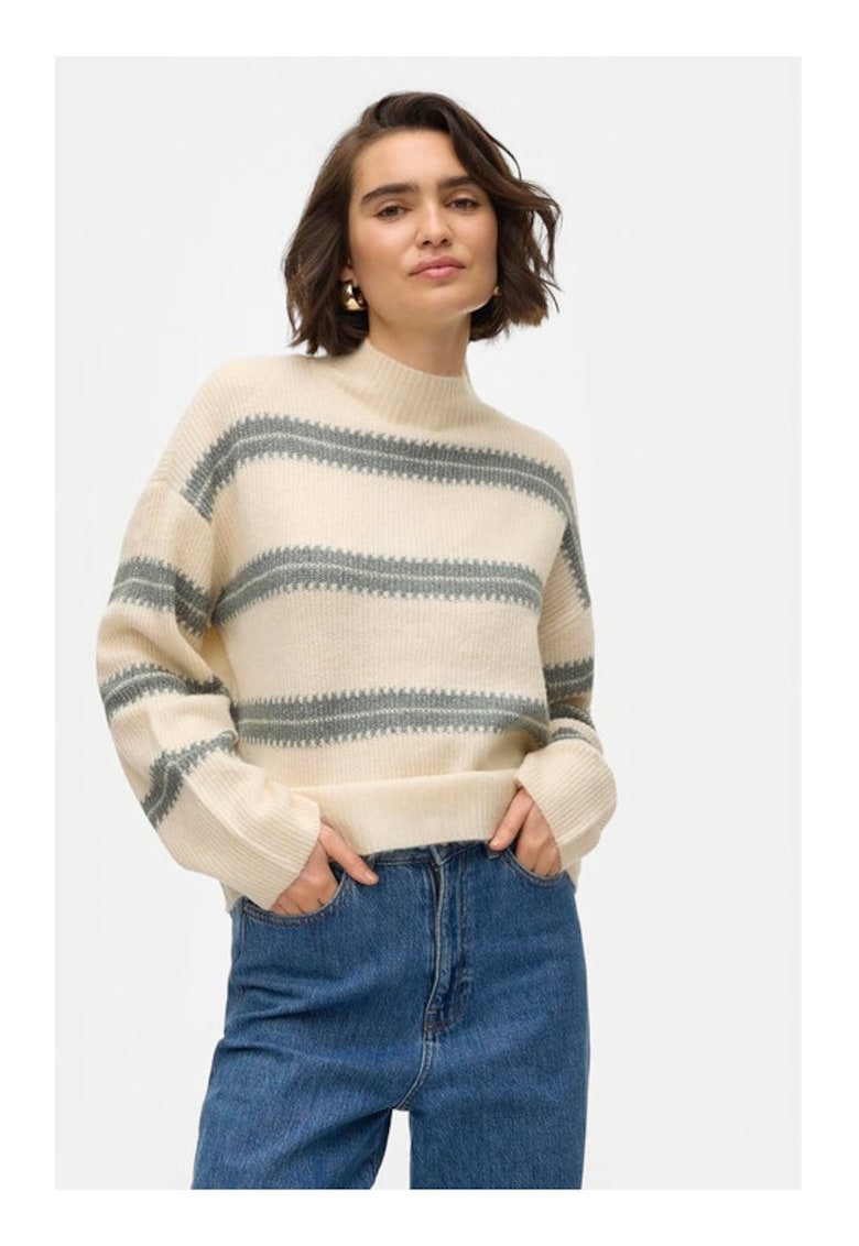 Bluza cu gat Dazzle 10310850 Bej Loose Fit - Poliester
