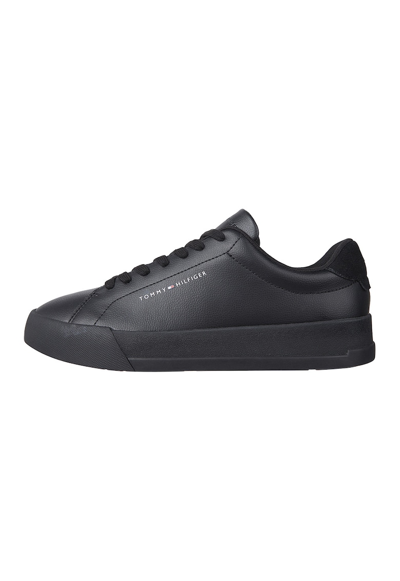 Pantofi sport din piele cu garnituri din material sintetic