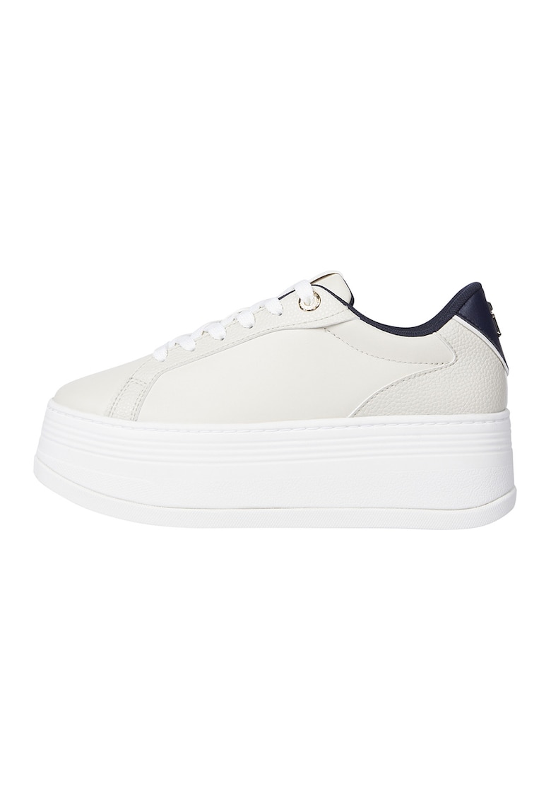 Pantofi sport flatform de piele Pantofi sport flatform de piele