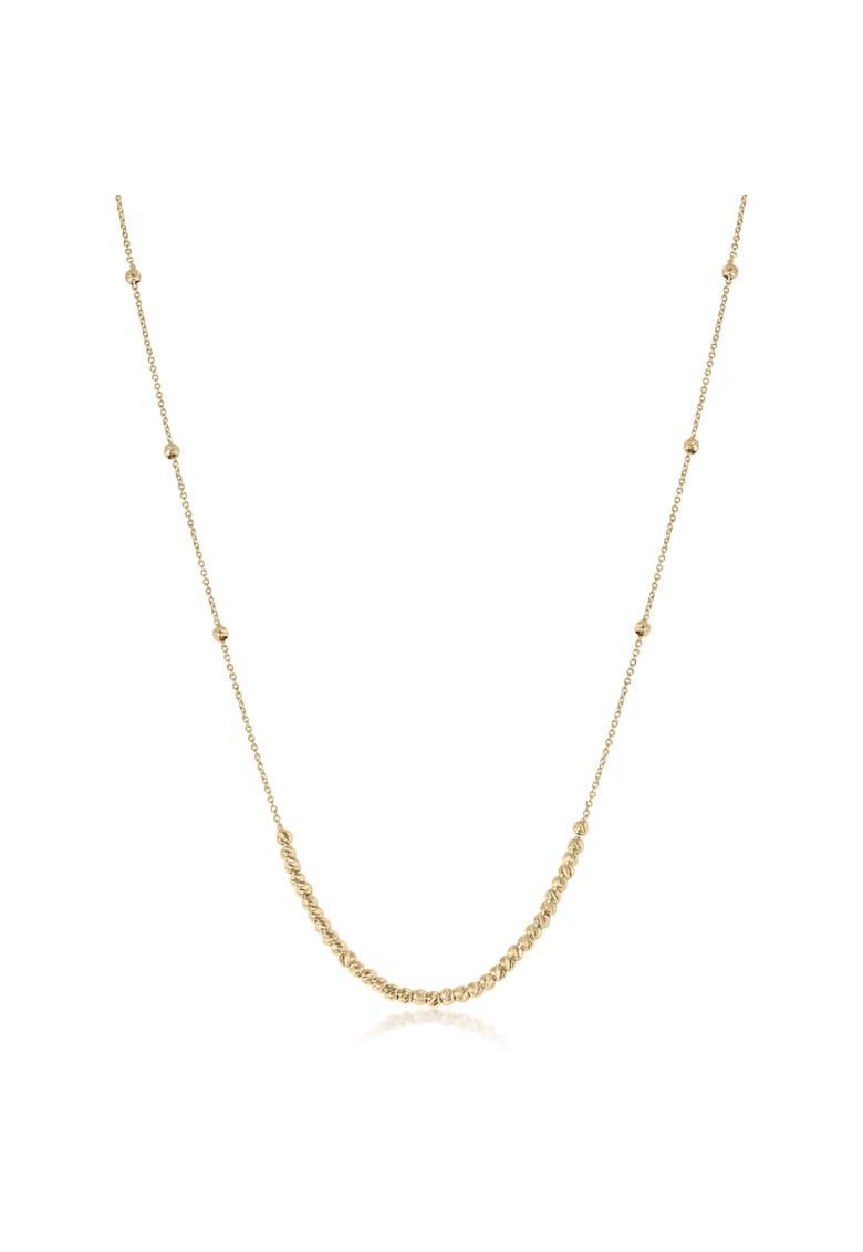 Colier din Aur Galben de 18 kt cu Bilute Diamantate - 1.90g