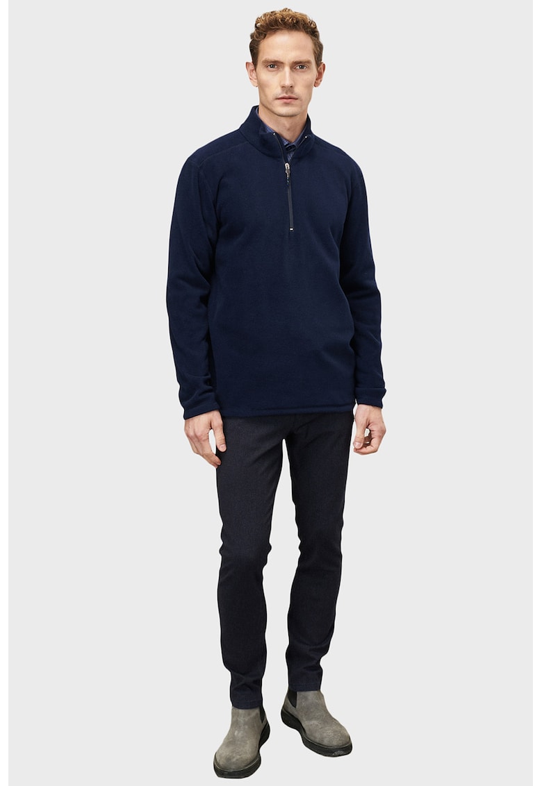 Bluza de trening de fleece cu fenta cu fermoar