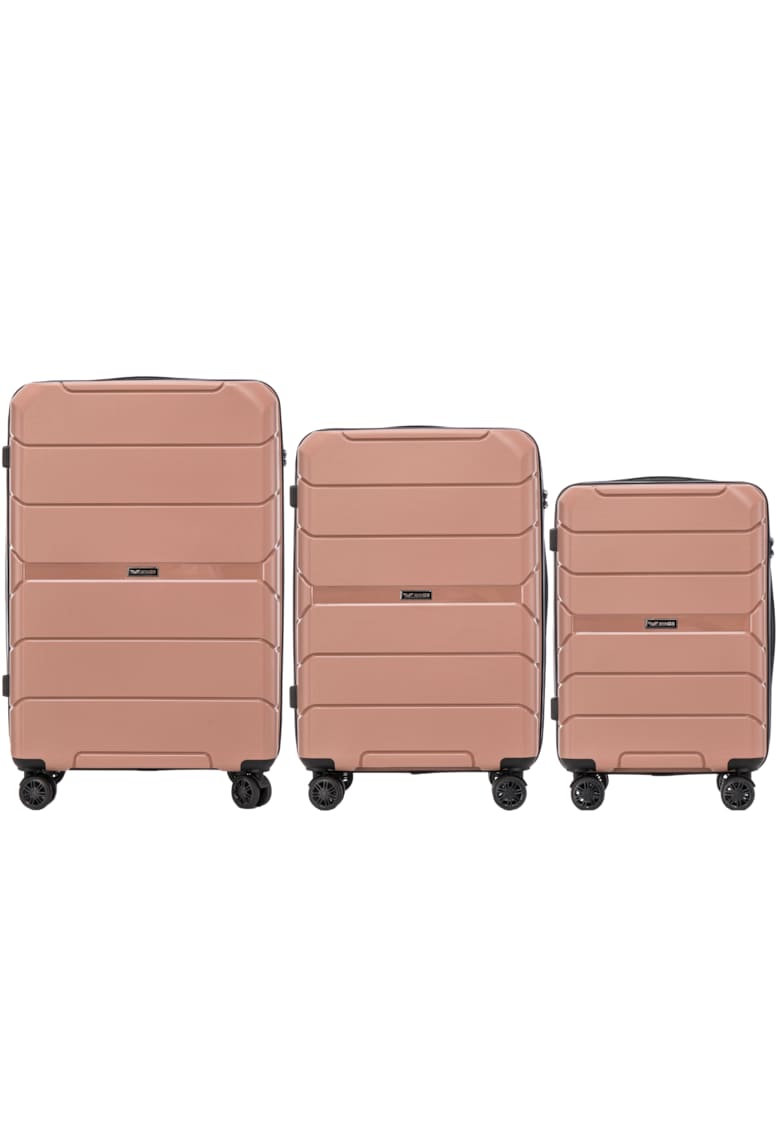 Set 3 Trolere Sparrow Polipropilen Roz