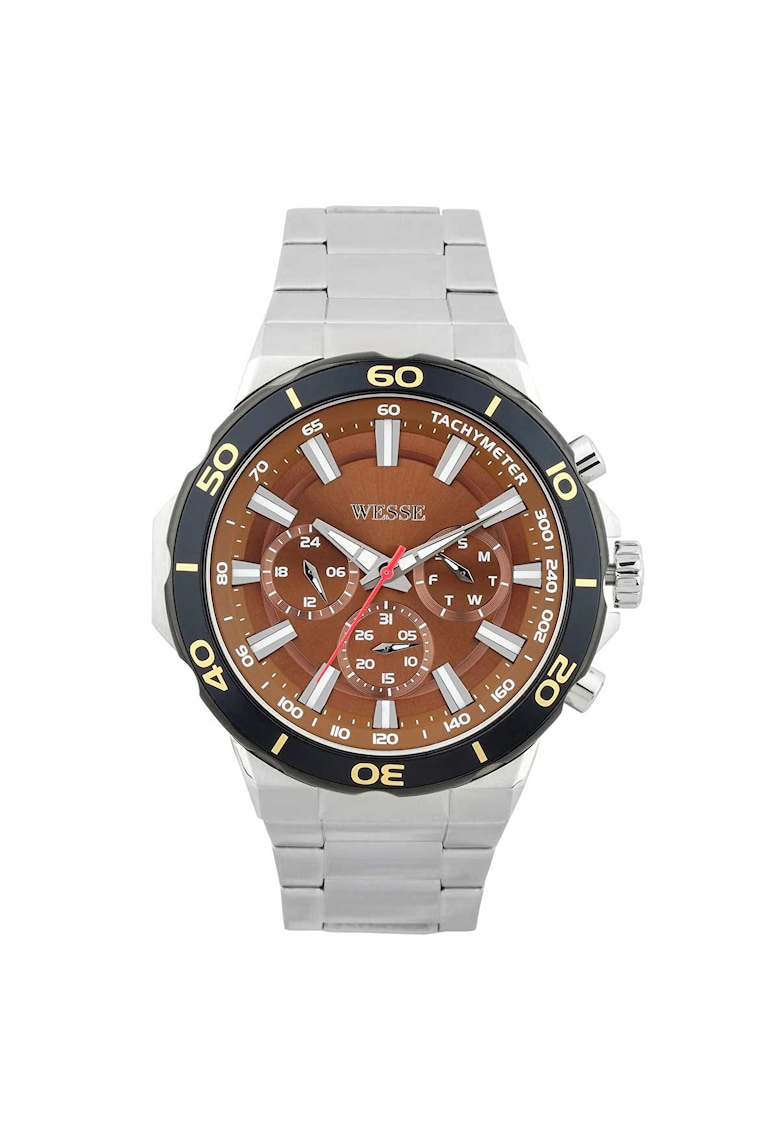 Ceas barbatesc model WWG400602SS - argintiu - curea din otel - rezistenta la apa 5 ATM