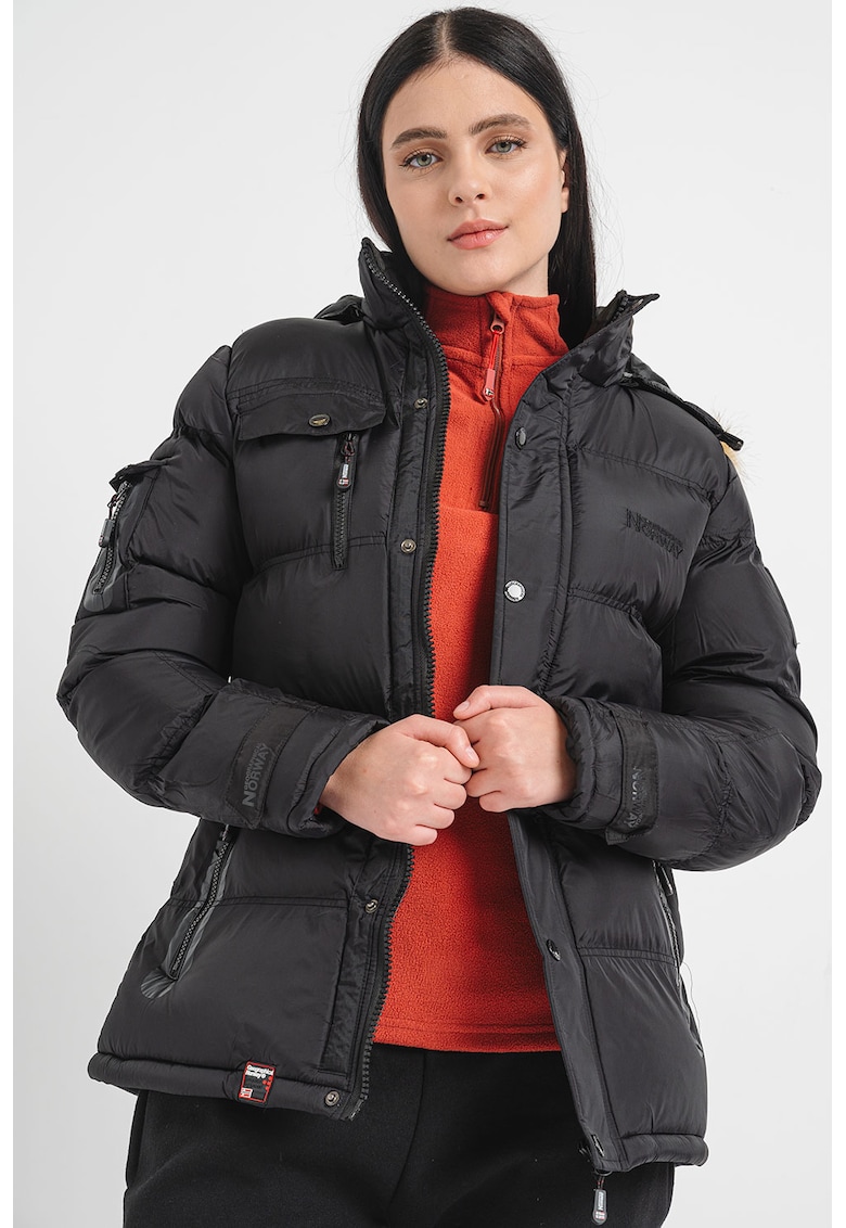 Geaca matlasata cu vatelina si gluga Bonapart