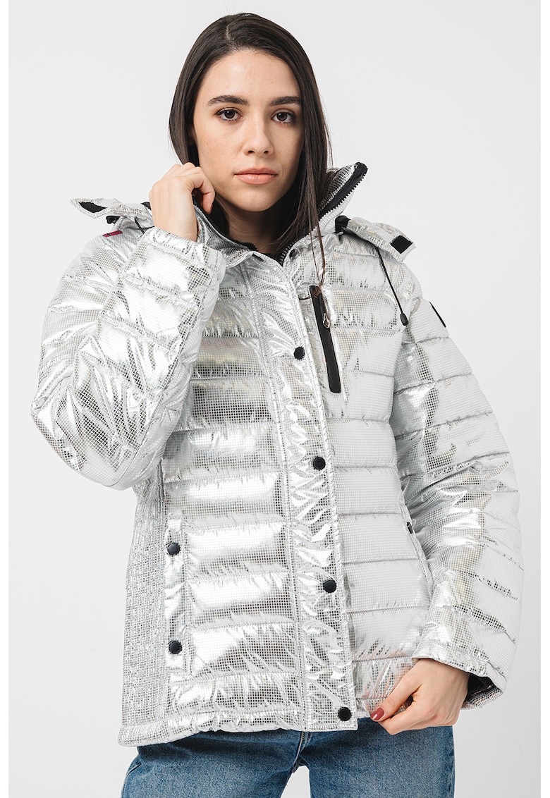 Geaca cu gluga Chani - Argintiu