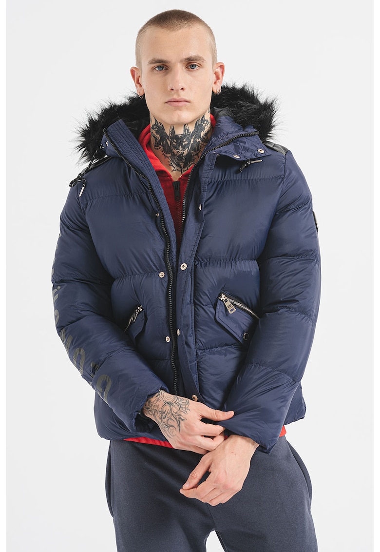 Geaca cu garnitura cu blana sintetica Darwino