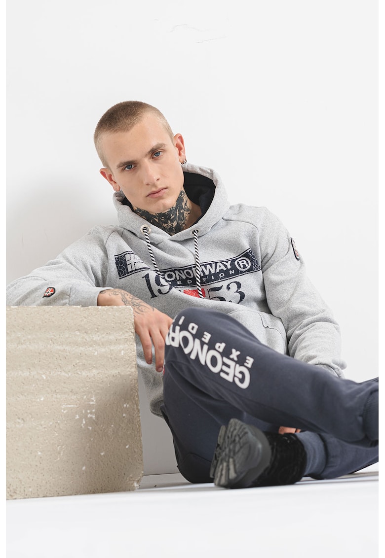 Hanorac din amestec de bumbac cu imprimeu logo Fastlife