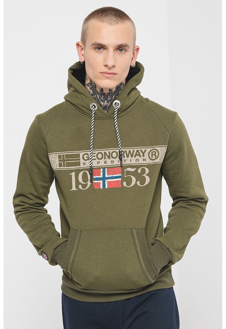 Hanorac din amestec de bumbac cu imprimeu logo Fastlife