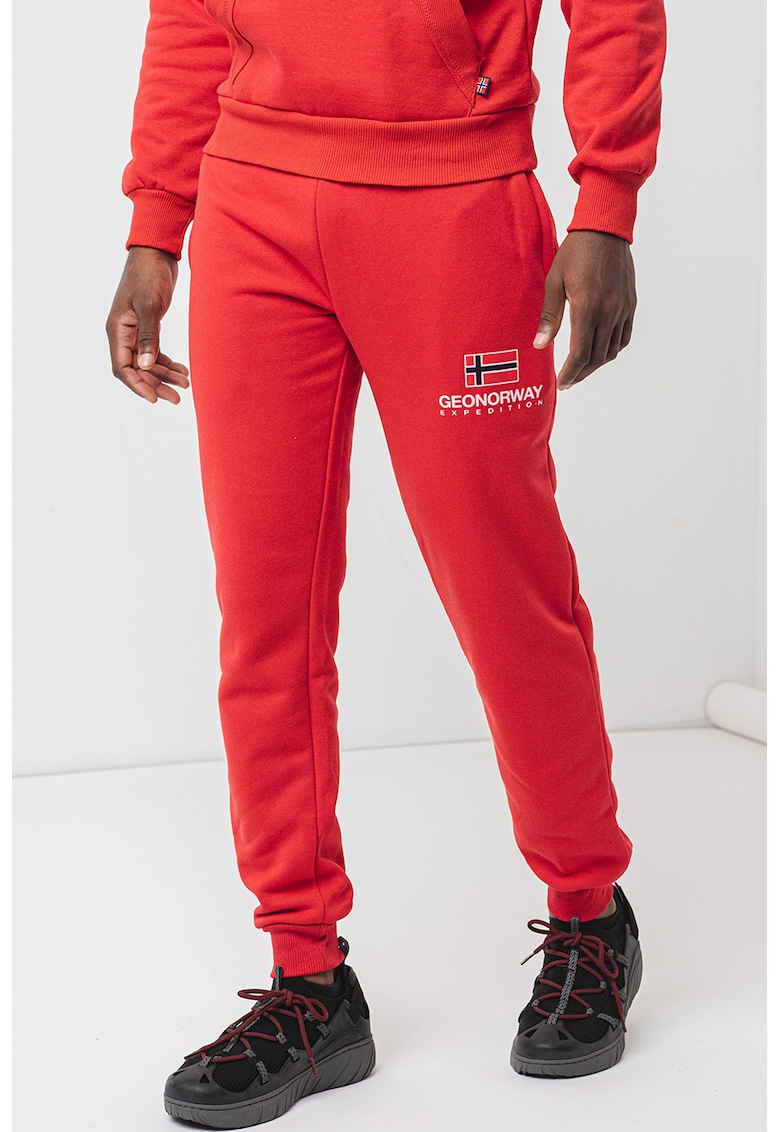 Pantaloni de trening din amestec de bumbac cu logo Max