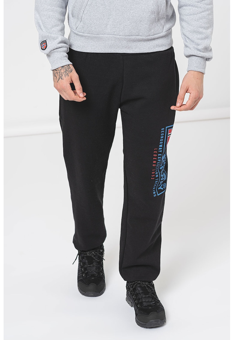 Pantaloni regular fit de trening cu logo Moffroy