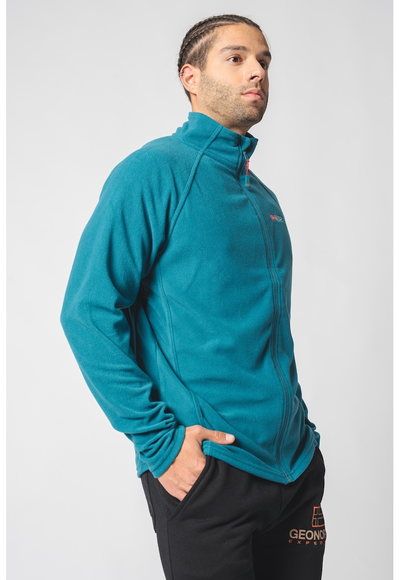 Bluza de trening din fleece cu fermoar si logo brodat Tug