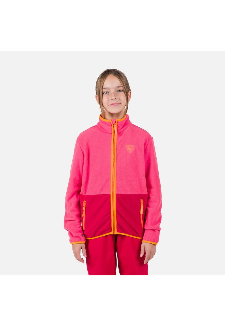 Bluza sport Strawpile fleece - cu fermoar - pentru juniori - roz - Roz