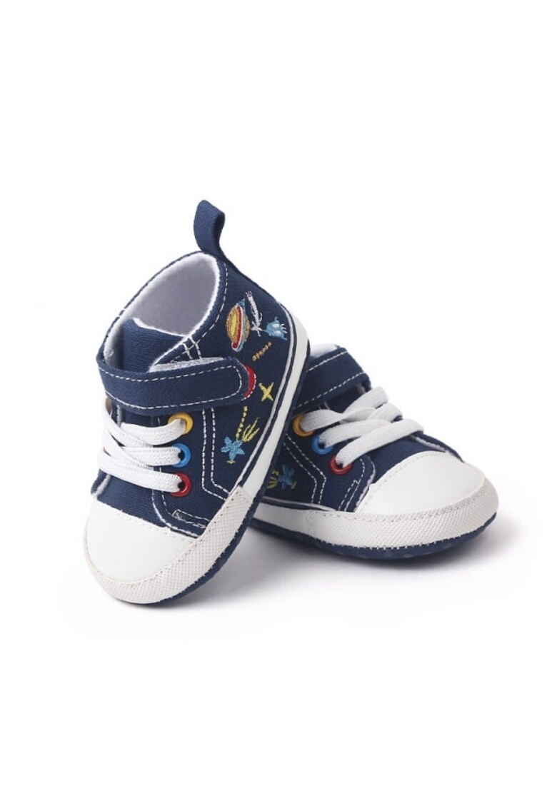 Tenisi Model Constelatia - Casual - Textil - Baieti - Siret - Velcro - Bleumarin