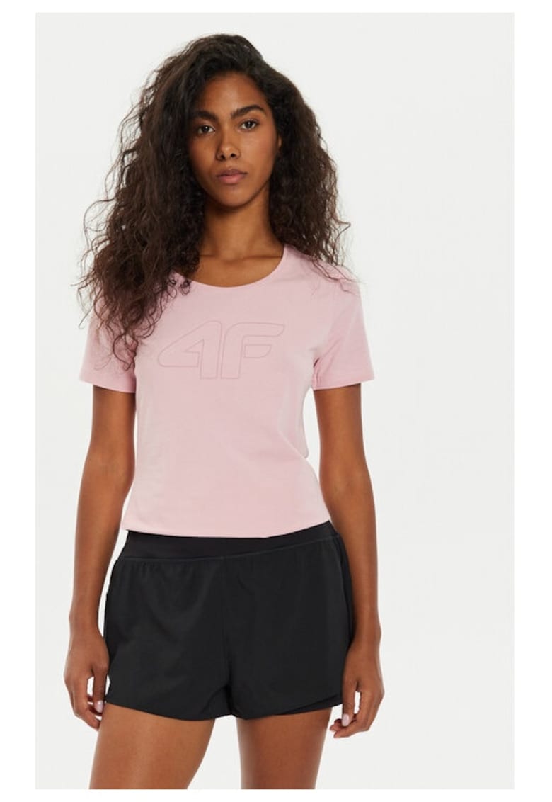 Tricou 4FWMM00TTSHF1846 Roz Slim Fit - Bumbac