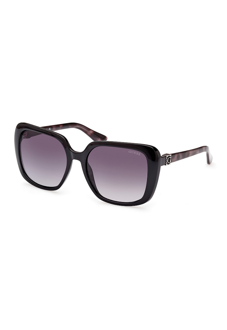 Ochelari de soare patrati cu lentile in degrade - Violet prafuit/Violet pruna