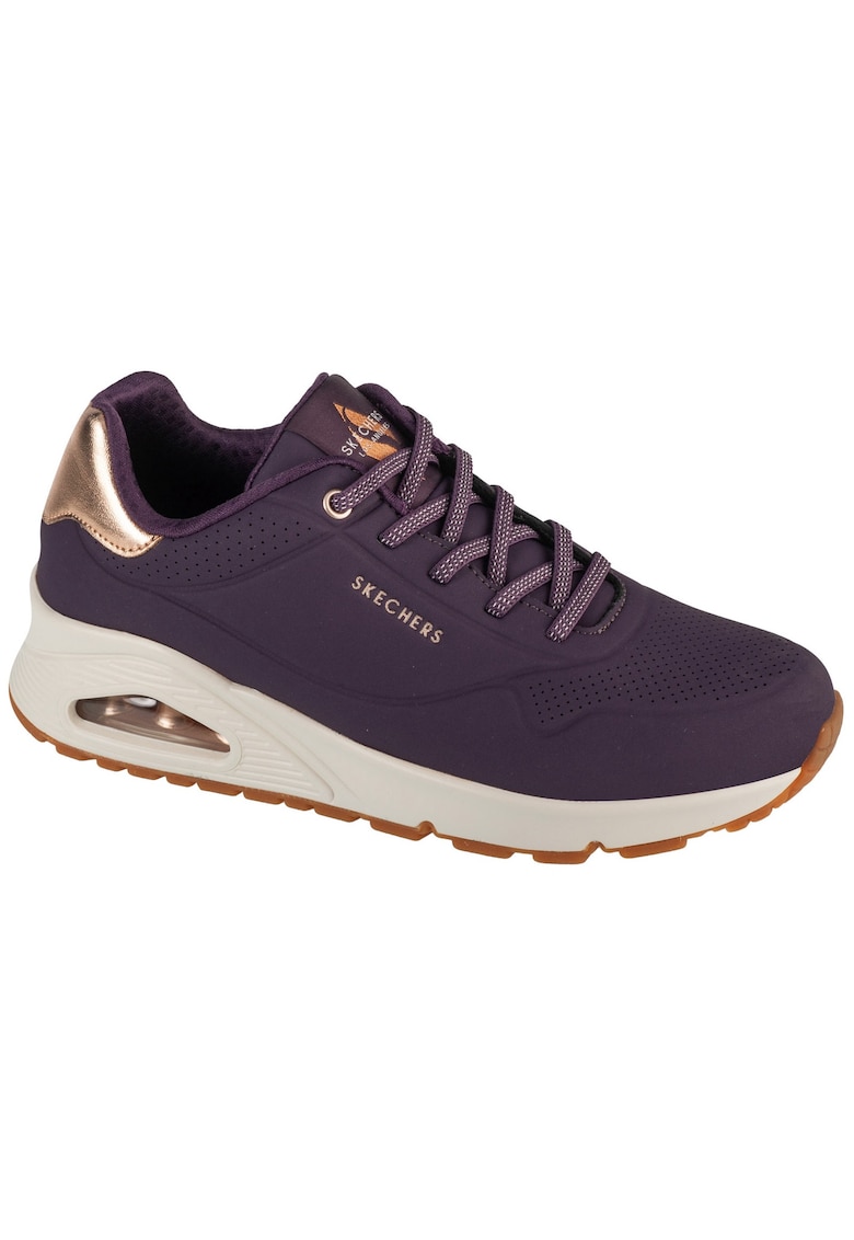 Pantofi sport de piele ecologica Uno Shimmer Away - Violet