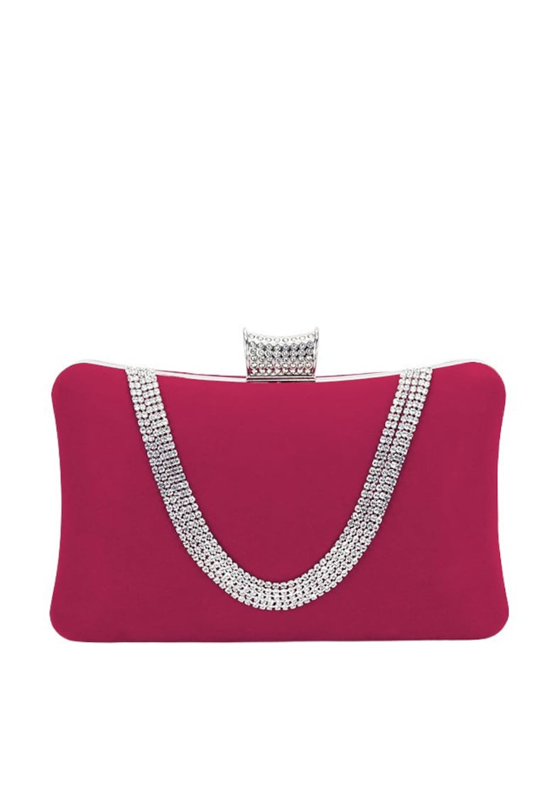 Geanta clutch negru din catifea
