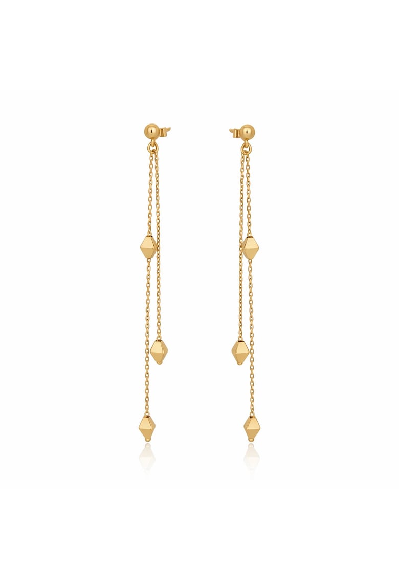 Cercei din Aur Galben 18 Kt cu Romburi -