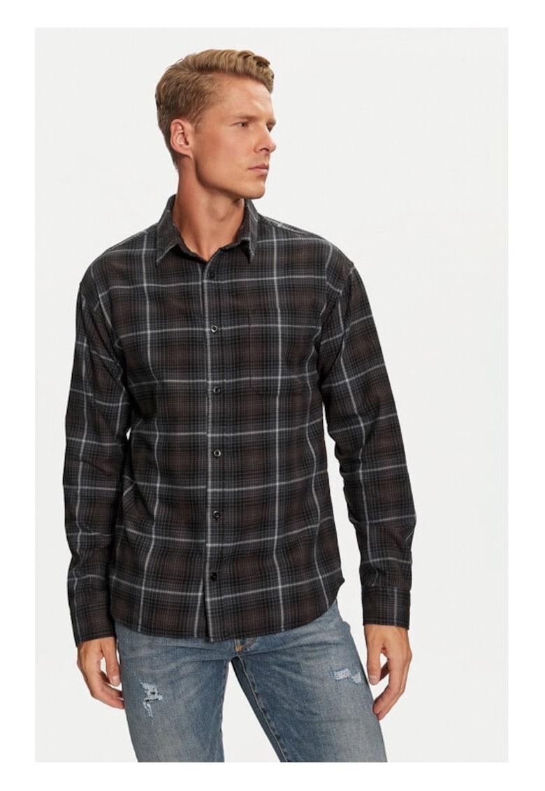 Jack&Jones Camasa Blake 12262733 Gri Relaxed Fit - Bumbac