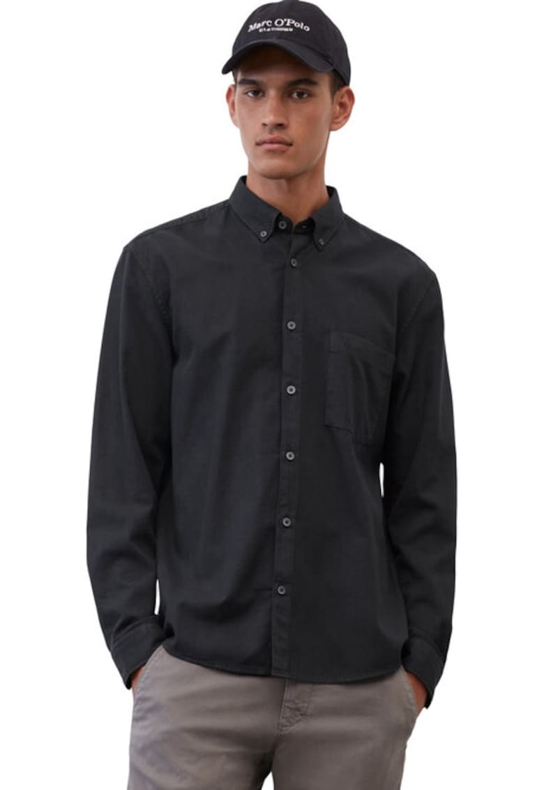 Marc O'Polo Camasa B21 7242 42414 Negru Regular Fit - Bumbac Marc O'Polo Camasa B21 7242 42414 Negru Regular Fit - Bumbac