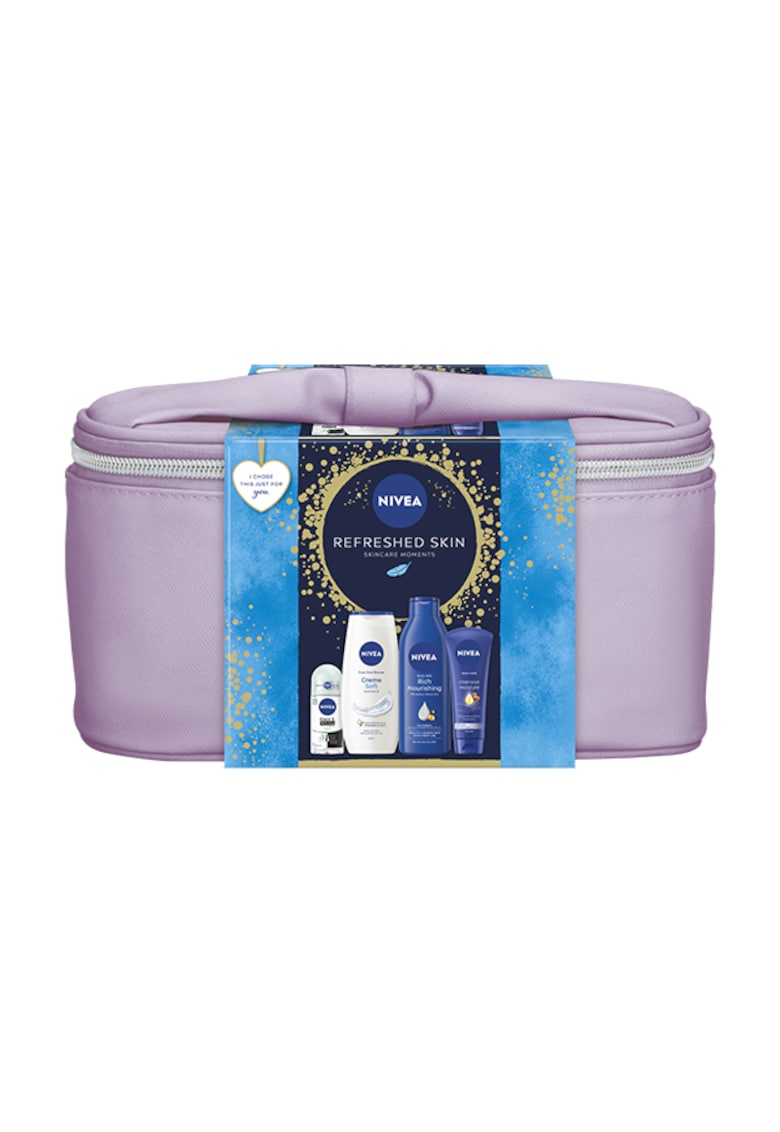 Set cadou : Lapte de corp - 250 ml + Gel de dus Creme Soft - 250ml + Deodorant roll-on Invisible Black & White Fresh - 50 ml + Crema de maini cu hidratare intensiva - 100 ml