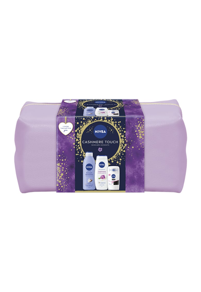 Set cadou : Lotiune de corp delicata - 250 ml + Gel de dus Casmir & Bumbac - 250 ml + Deodorant stick Black & White Clear - 50 ml